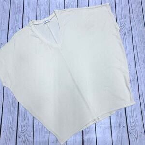 Charlotte Avery Light Yellow Short Dolman Sleeve Knit Top Size Medium